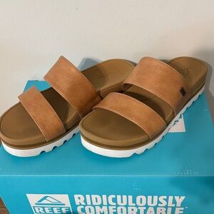 Reef Tan Slide Sandals